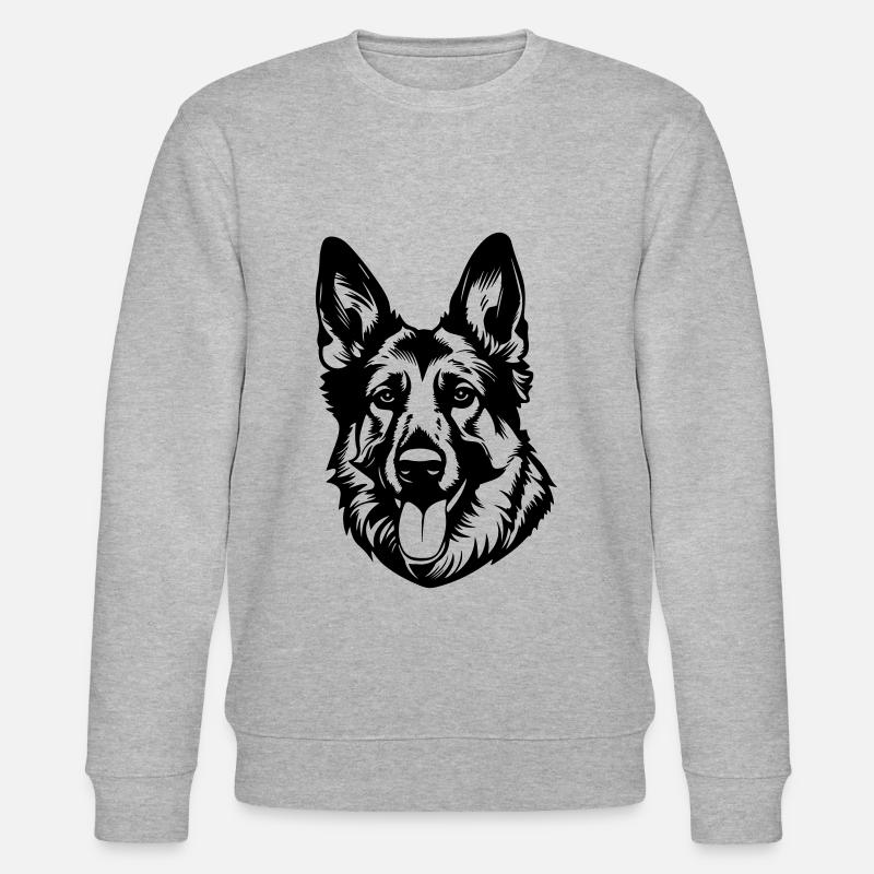 Schäferhund Hund Kopf - Stanley/Stella Unisex Bio-Sweatshirt CHANGER  - Grau meliert