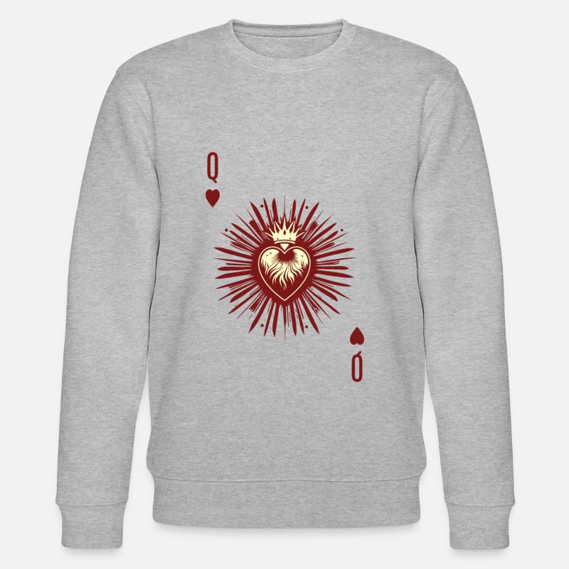 Königin der Herzen - Stanley/Stella Unisex Bio-Sweatshirt CHANGER  - Grau meliert