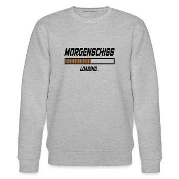 Morgenschiss Loading... - Stanley/Stella Unisex Bio-Sweatshirt CHANGER  - Grau meliert - Vorne - Nik (191cm) & Marisol (170cm)