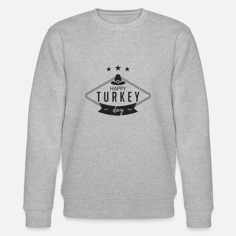 Happy Turkey Day | Thanksgiving - Sweat bio CHANGER Stanley/Stella Unisexe - gris chiné