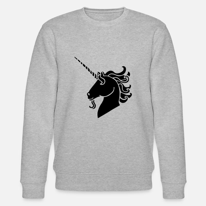 Einhorn - Stanley/Stella Unisex Bio-Sweatshirt CHANGER  - Grau meliert