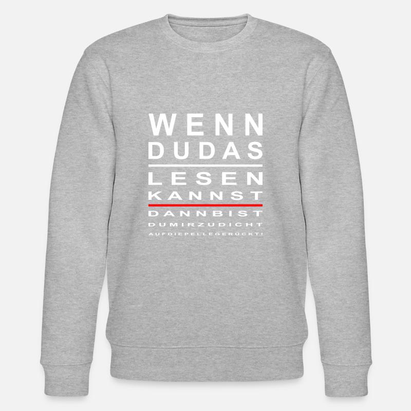 Sehtest - Auf die Pelle gerückt - Version 2 - Stanley/Stella Unisex Bio-Sweatshirt CHANGER  - Grau meliert