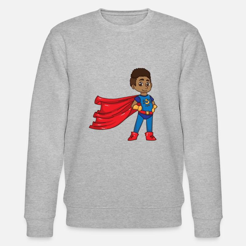 Super Hero Boy - Stanley/Stella Unisex Bio-Sweatshirt CHANGER  - Grau meliert