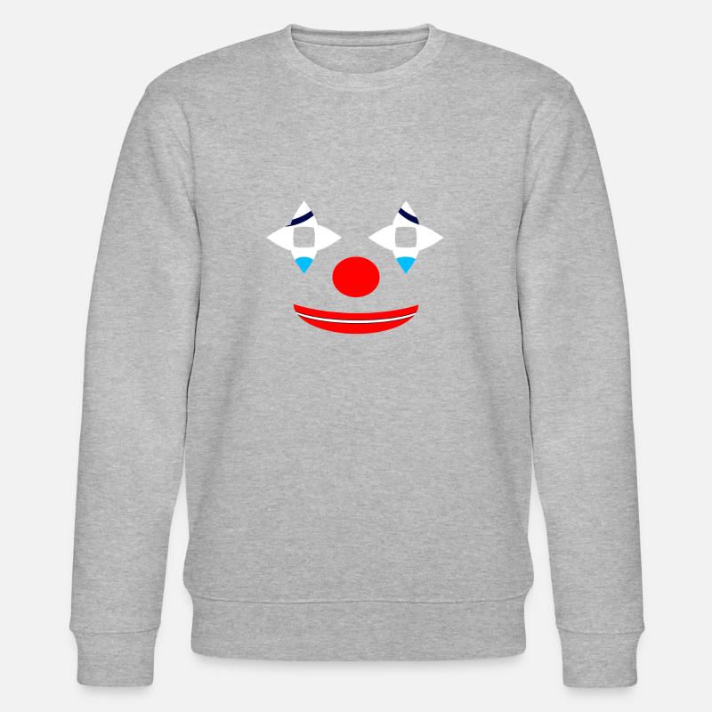 lachender Clown - Stanley/Stella Unisex Bio-Sweatshirt CHANGER - Grau meliert