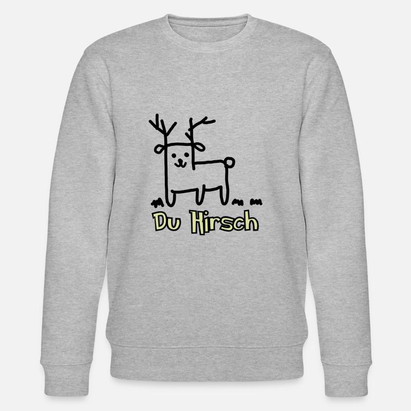 du hirsch - Stanley/Stella Unisex Bio-Sweatshirt CHANGER  - Grau meliert