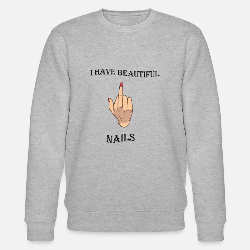I HAVE BEAUTIFUL NAILS - Stanley/Stella Unisex Bio-Sweatshirt CHANGER  - Grau meliert