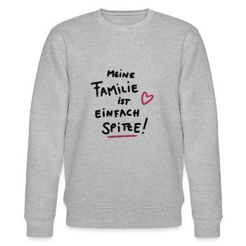 Spitze Familie - Stanley/Stella Unisex Bio-Sweatshirt CHANGER  - Grau meliert - Vorne - Nik (191cm) & Marisol (170cm)