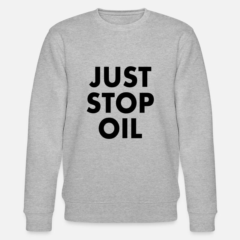 Just stop oil - Stanley/Stella Unisex Bio-Sweatshirt CHANGER  - Grau meliert