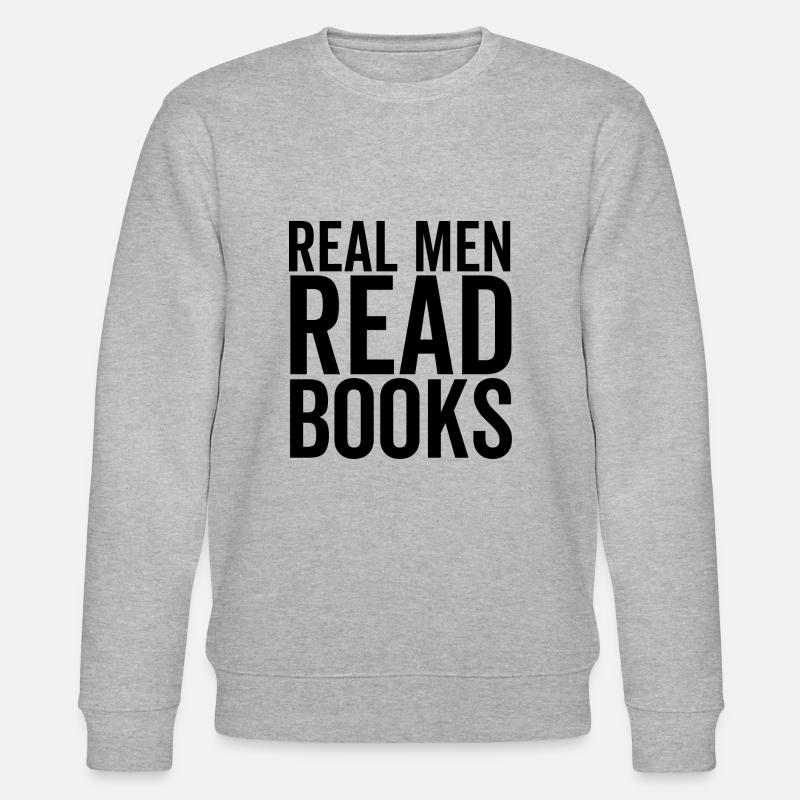Echte Männer lesen Bücher - Stanley/Stella Unisex Bio-Sweatshirt CHANGER  - Grau meliert
