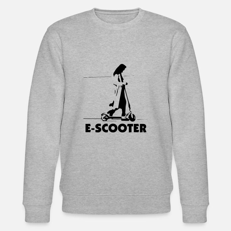 E-Scooter E-Roller Scooter - Stanley/Stella Unisex Bio-Sweatshirt CHANGER - Grau meliert