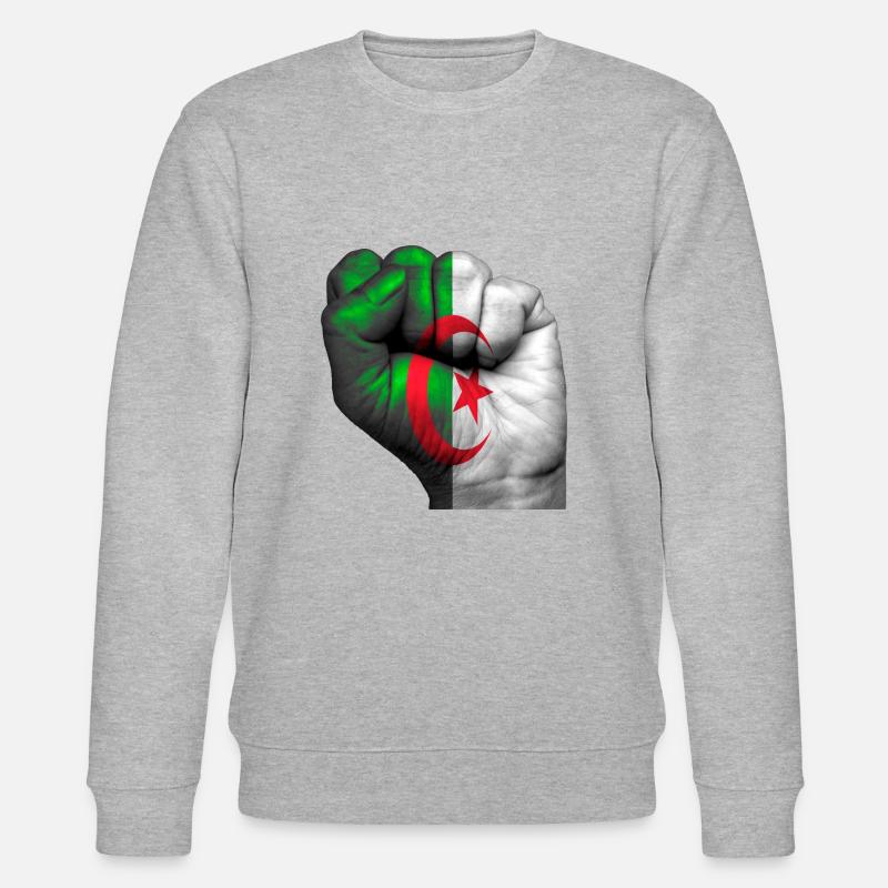 Erste Algerien - Stanley/Stella Unisex Bio-Sweatshirt CHANGER  - Grau meliert