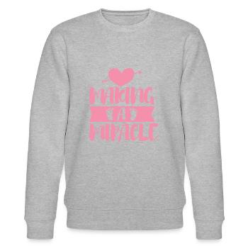 Making a miracle - Stanley/Stella Unisex Bio-Sweatshirt CHANGER  - Grau meliert - Vorne - Nik (191cm) & Marisol (170cm)