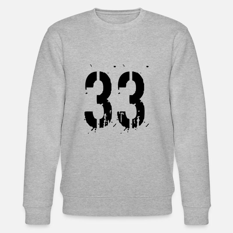 33 Nummer 33 - Stanley/Stella Unisex Bio-Sweatshirt CHANGER  - Grau meliert