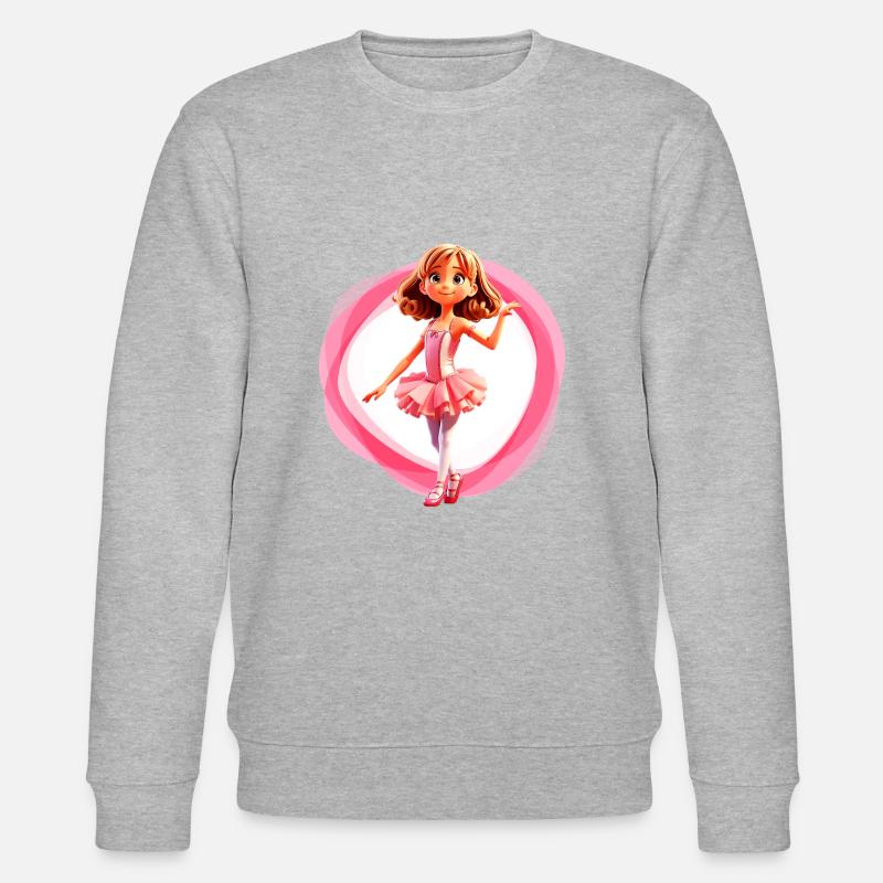 Ballett Mädchen rosa - Stanley/Stella Unisex Bio-Sweatshirt CHANGER  - Grau meliert
