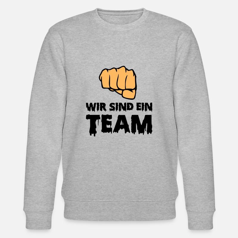 wir sind ein team - Stanley/Stella Unisex Bio-Sweatshirt CHANGER  - Grau meliert