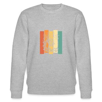 Jahr Des Drachen 2024 - Stanley/Stella Unisex Bio-Sweatshirt CHANGER  - Grau meliert - Vorne - Nik (191cm) & Marisol (170cm)