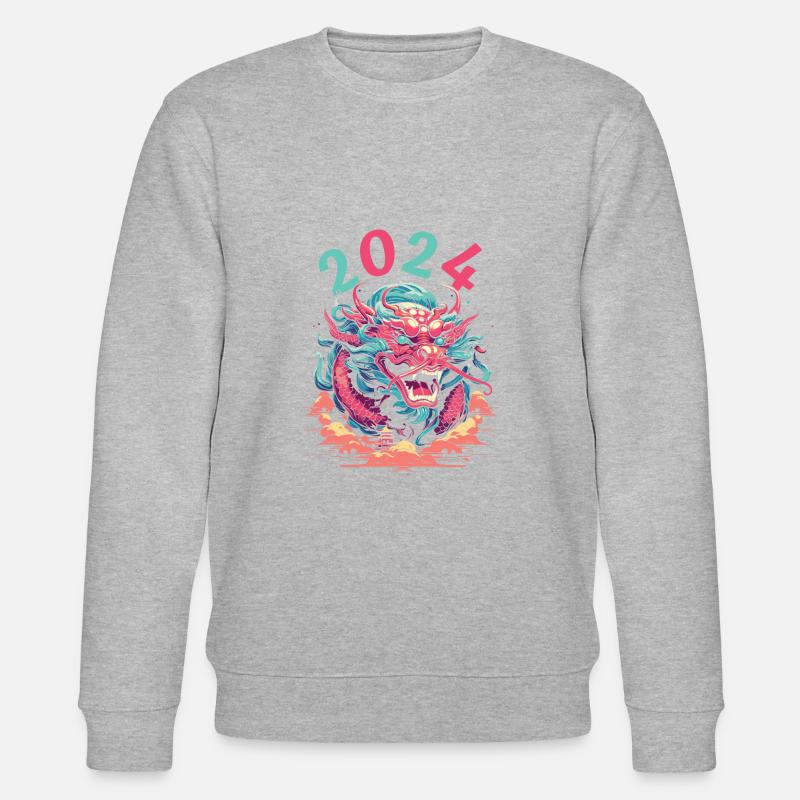 Année du Dragon 2024 - Sweat bio CHANGER Stanley/Stella Unisexe - gris chiné