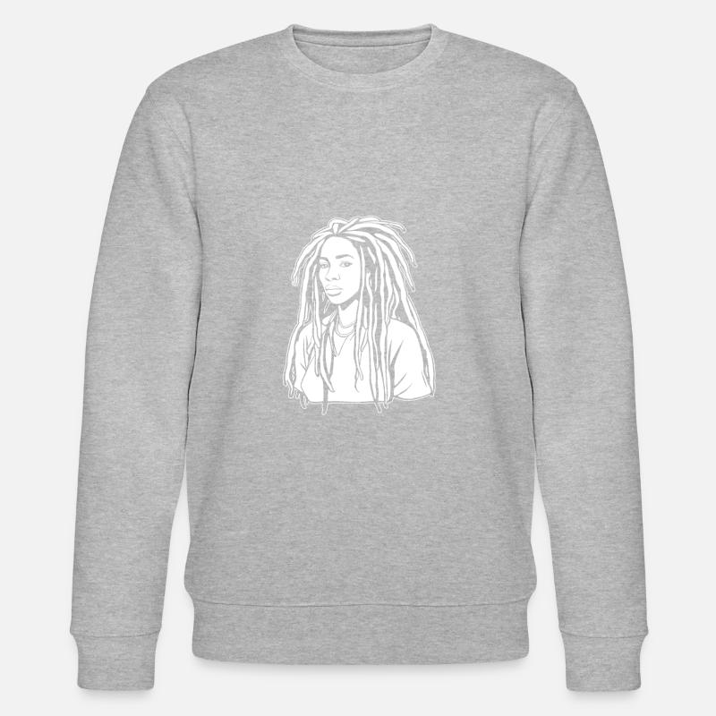 Rasta Haare Dreadlocks Dreads - Stanley/Stella Unisex Bio-Sweatshirt CHANGER - Grau meliert
