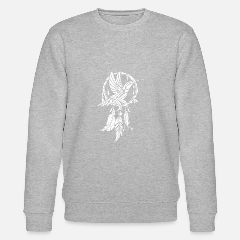 Kolibri Traumfänger - Stanley/Stella Unisex Bio-Sweatshirt CHANGER  - Grau meliert