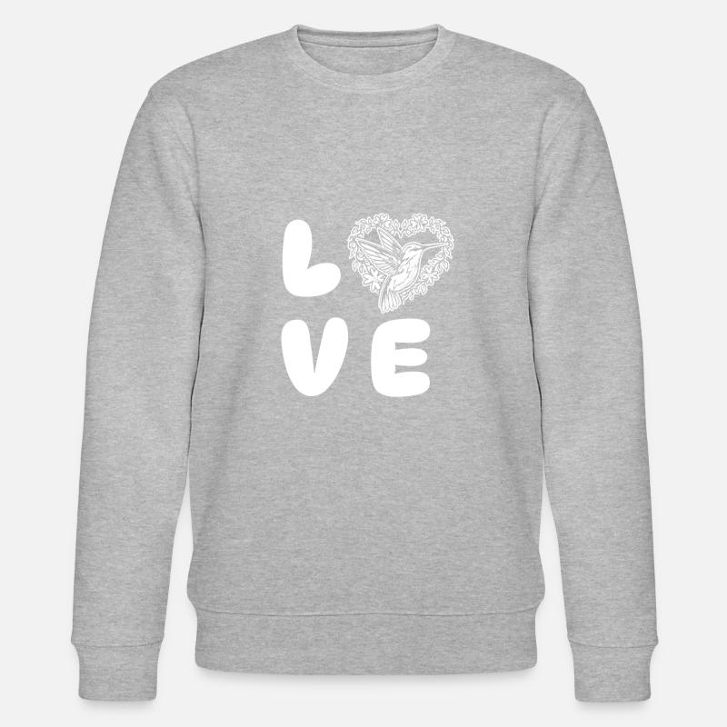Colibri Oiseau D’amour - Sweat bio CHANGER Stanley/Stella Unisexe - gris chiné