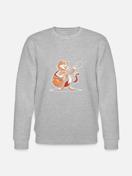 Acoustic Guitar - Stanley/Stella CHANGER Unisex Organic Sweatshirt - heather grey