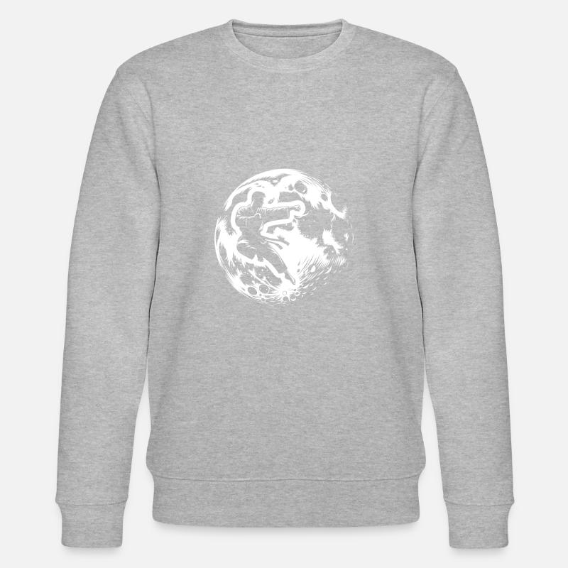 Karate Mond - Stanley/Stella Unisex Bio-Sweatshirt CHANGER  - Grau meliert