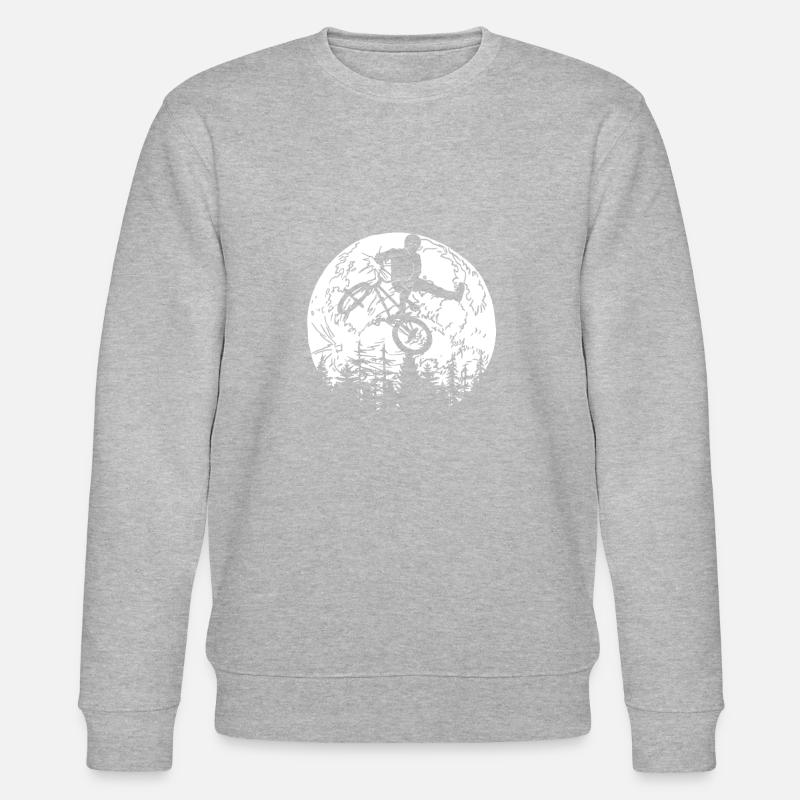 Bmx Bmx Biker Moon - Stanley/Stella CHANGER Unisex Organic Sweatshirt - heather grey