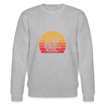 Jahr Des Drachen 2024 - Stanley/Stella Unisex Bio-Sweatshirt CHANGER  - Grau meliert - Vorne - Nik (191cm) & Marisol (170cm)