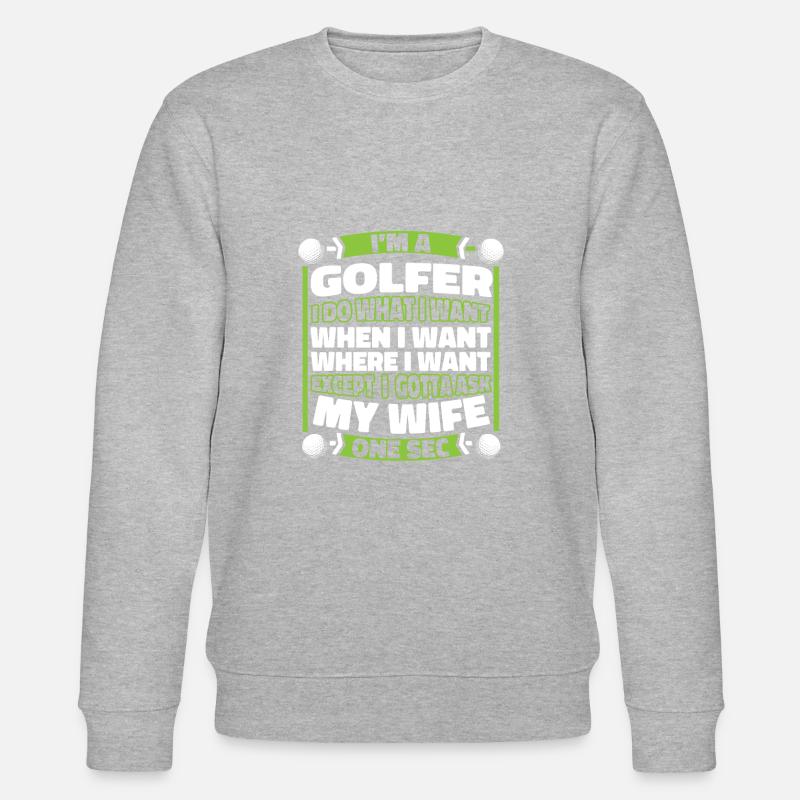 Golf Golfer Golfen - Stanley/Stella Unisex Bio-Sweatshirt CHANGER  - Grau meliert