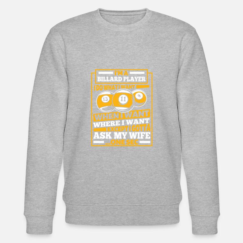 Billard - Sweat bio CHANGER Stanley/Stella Unisexe - gris chiné