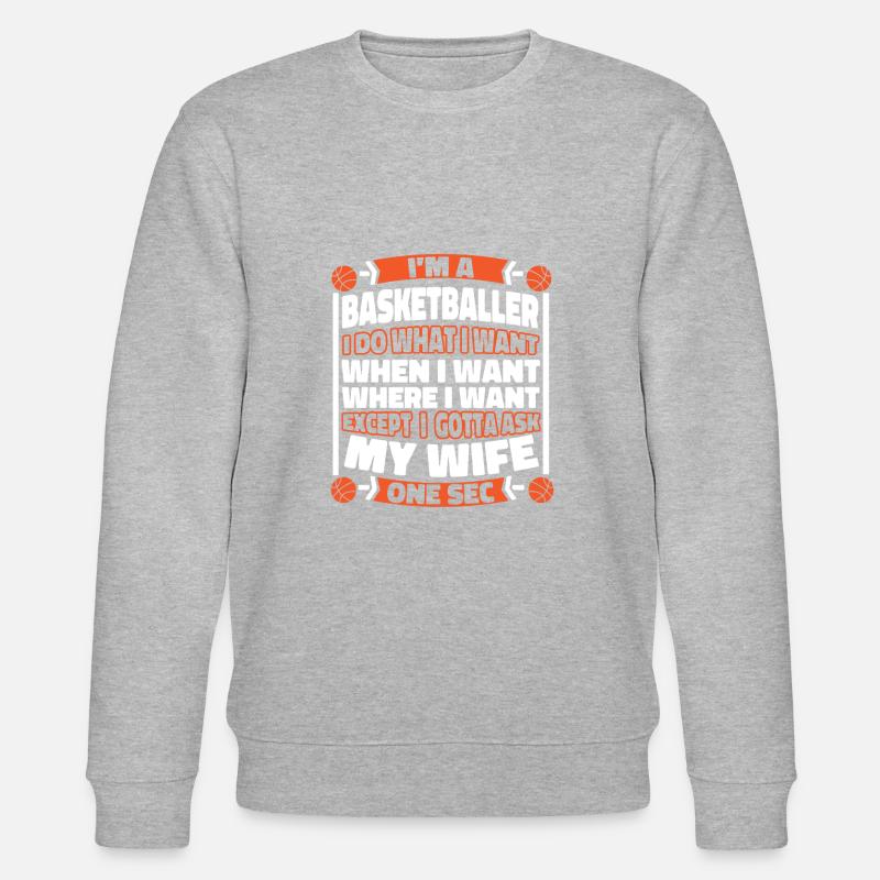 Joueur de basket-ball - Sweat bio CHANGER Stanley/Stella Unisexe - gris chiné