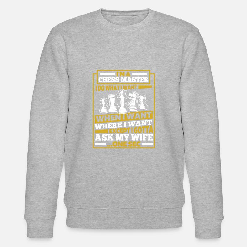 Échecs - Sweat bio CHANGER Stanley/Stella Unisexe - gris chiné