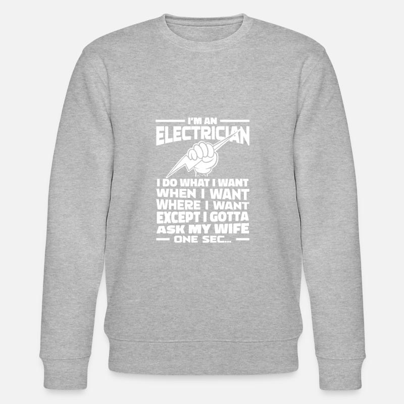 Électricien, électronicien - Sweat bio CHANGER Stanley/Stella Unisexe - gris chiné