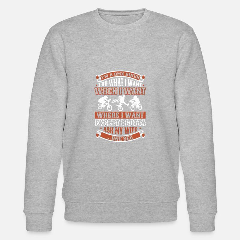 Bmx Bmx Motard - Sweat bio CHANGER Stanley/Stella Unisexe - gris chiné