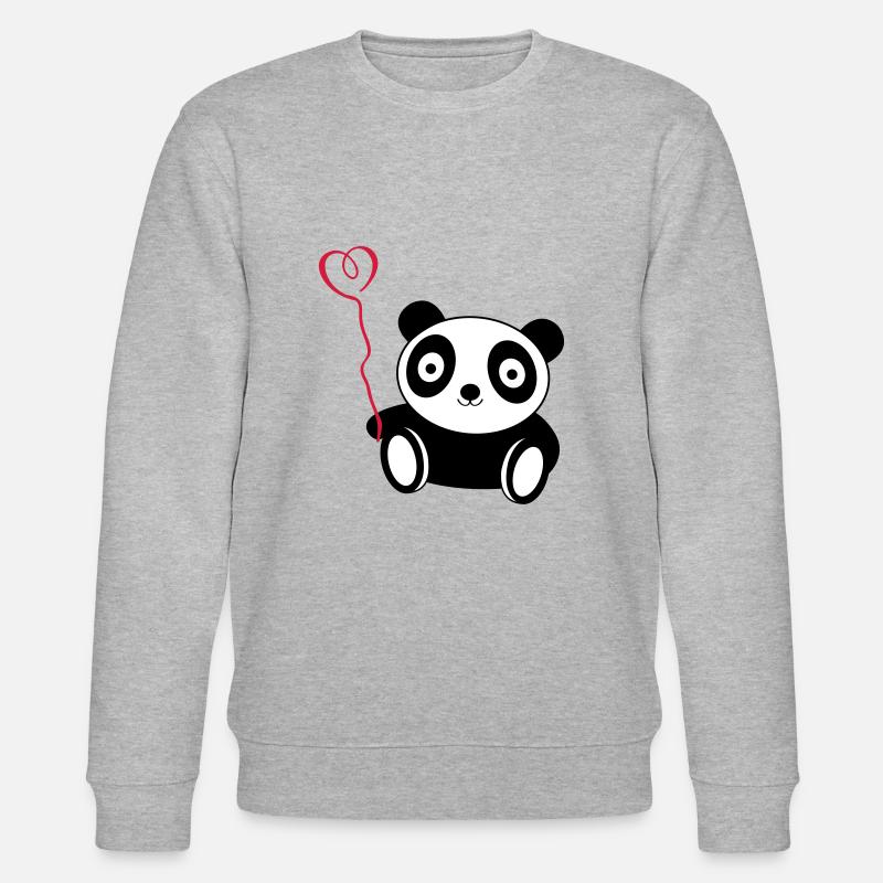 panda love - Stanley/Stella Unisex Bio-Sweatshirt CHANGER  - Grau meliert