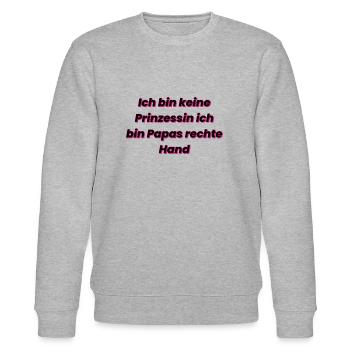 Papas Prinzessin - Stanley/Stella Unisex Bio-Sweatshirt CHANGER  - Grau meliert - Vorne - Nik (191cm) & Marisol (170cm)