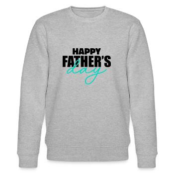 Happy Fathers Day - Stanley/Stella CHANGER Unisex Organic Sweatshirt - heather grey - Front - Nik (191cm) & Marisol (170cm)