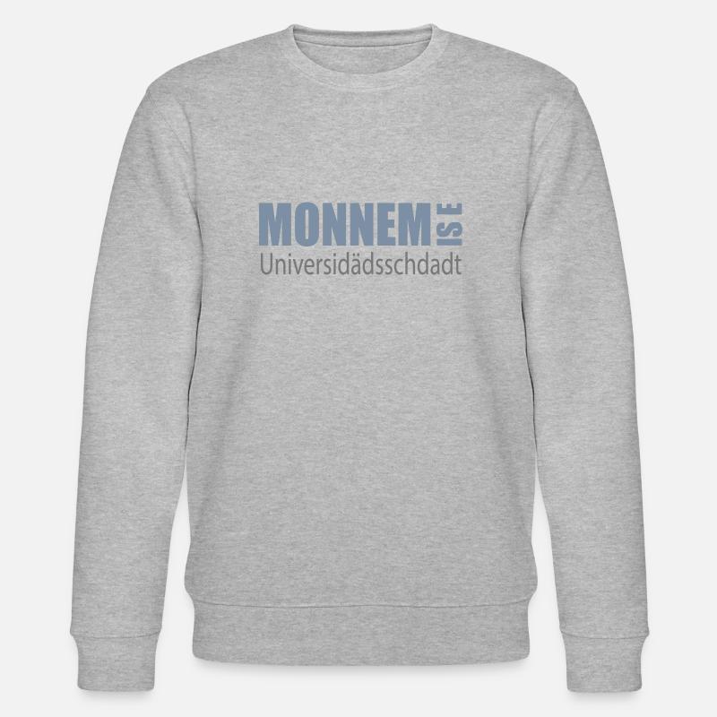 Monnem is e Universidädsschdadt - Stanley/Stella Unisex Bio-Sweatshirt CHANGER - Grau meliert