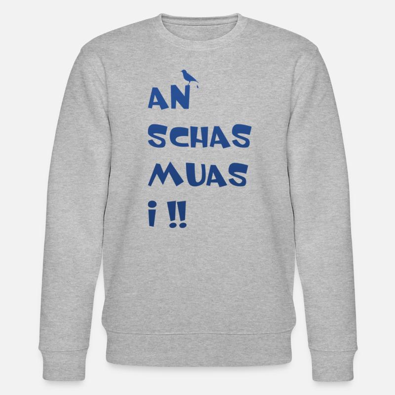 An Schas muas i - Stanley/Stella Unisex Bio-Sweatshirt CHANGER  - Grau meliert