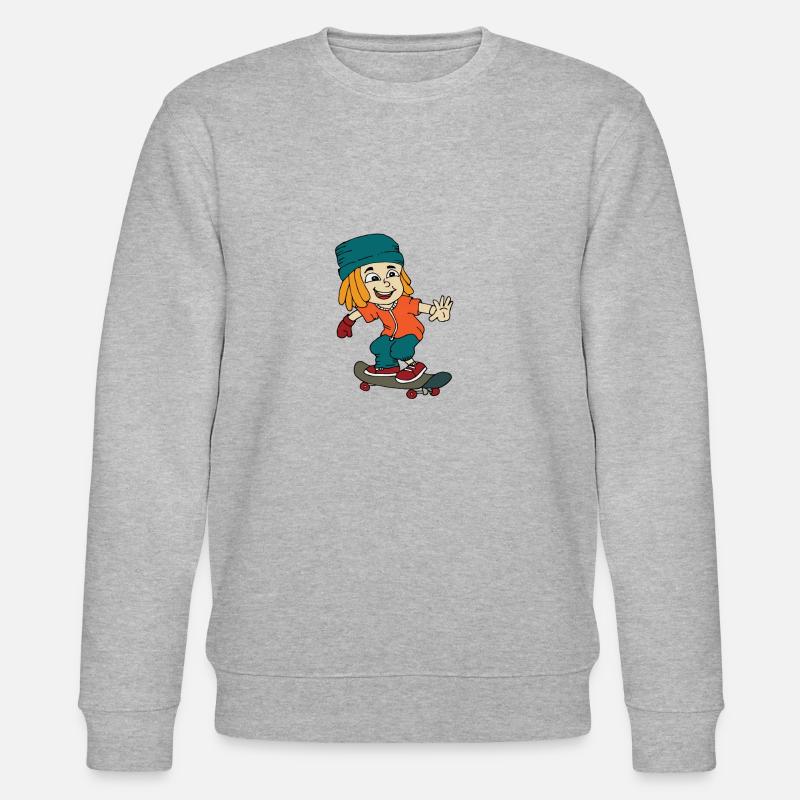 Skateboad kid - Stanley/Stella CHANGER Unisex Organic Sweatshirt - heather grey