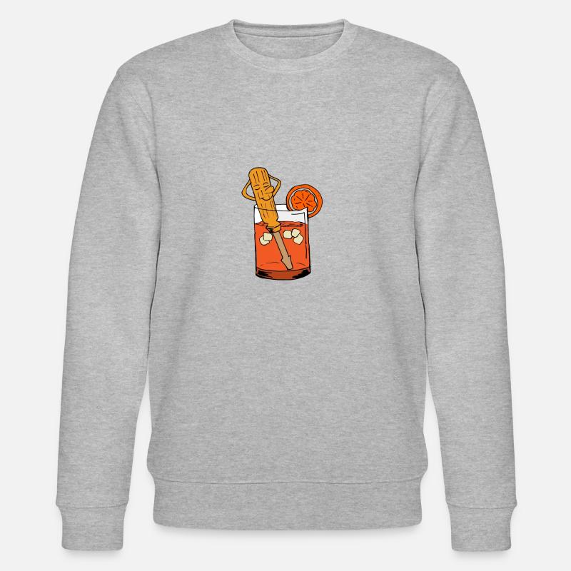 Schruabenzieher Getränk - Stanley/Stella Unisex Bio-Sweatshirt CHANGER  - Grau meliert