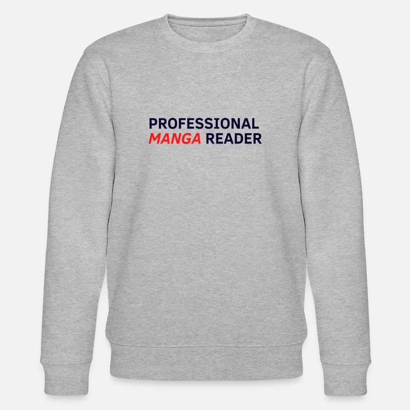Professional Manga Reader - Stanley/Stella CHANGER Unisex Organic Sweatshirt - heather grey