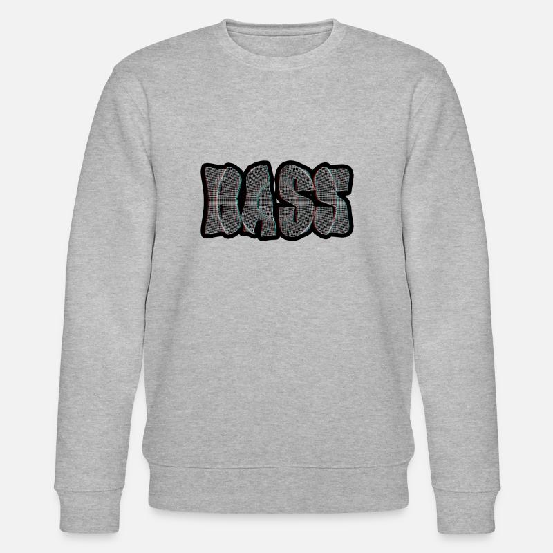 Bass Texte 3D - Sweat bio CHANGER Stanley/Stella Unisexe - gris chiné