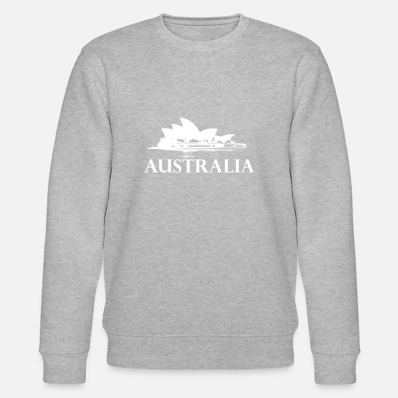Australien - Opera House / Geschenk - Stanley/Stella Unisex Bio-Sweatshirt CHANGER  - Grau meliert