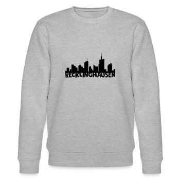 Recklinghausen Skyline - Stanley/Stella CHANGER Unisex Organic Sweatshirt - heather grey - Front - Nik (191cm) & Marisol (170cm)