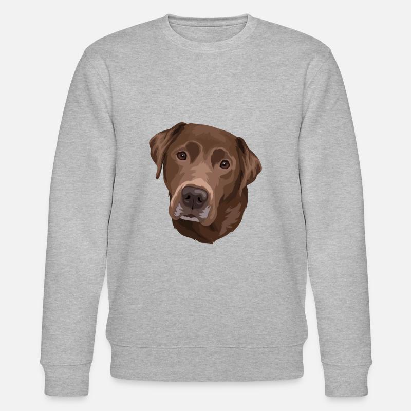 Labrador Braun Kopf - Stanley/Stella Unisex Bio-Sweatshirt CHANGER  - Grau meliert
