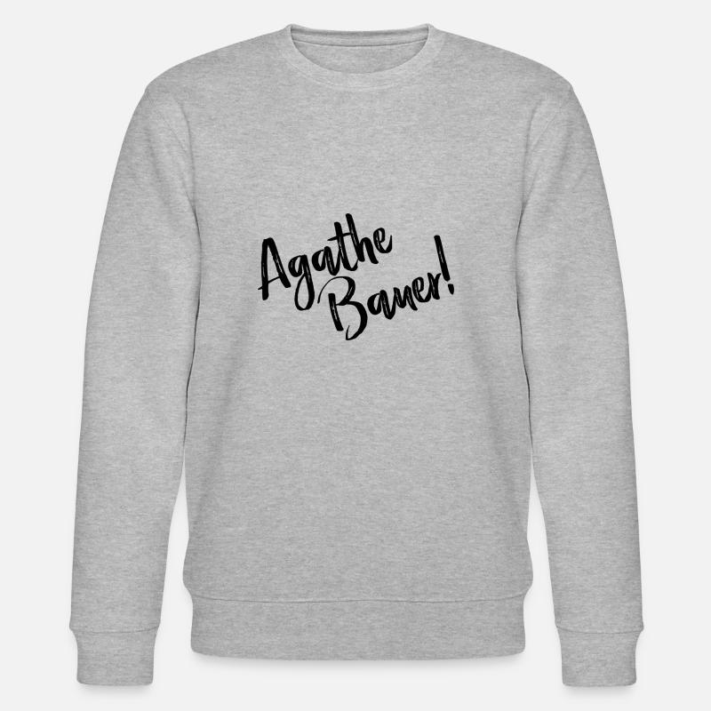 Agathe Bauer! - Lyrics black - Stanley/Stella Unisex Bio-Sweatshirt CHANGER  - Grau meliert