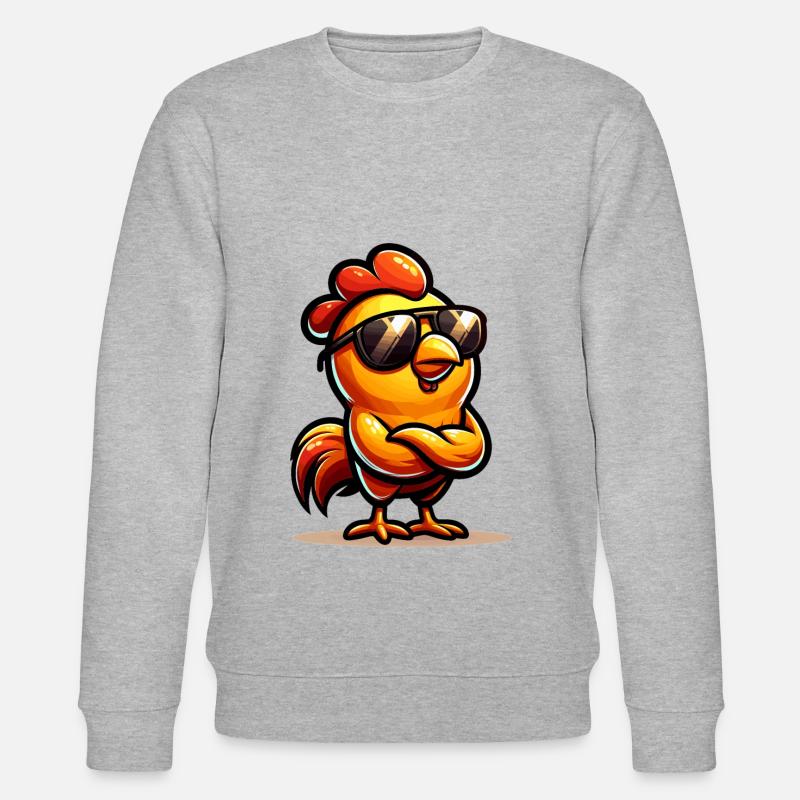 Funny Chicken Chicken Funny Image - Stanley/Stella CHANGER Unisex Organic Sweatshirt - heather grey