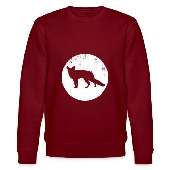 Fox - Stanley/Stella CHANGER Unisex Organic Sweatshirt - burgundy - Front - Nik (191cm) & Marisol (170cm)