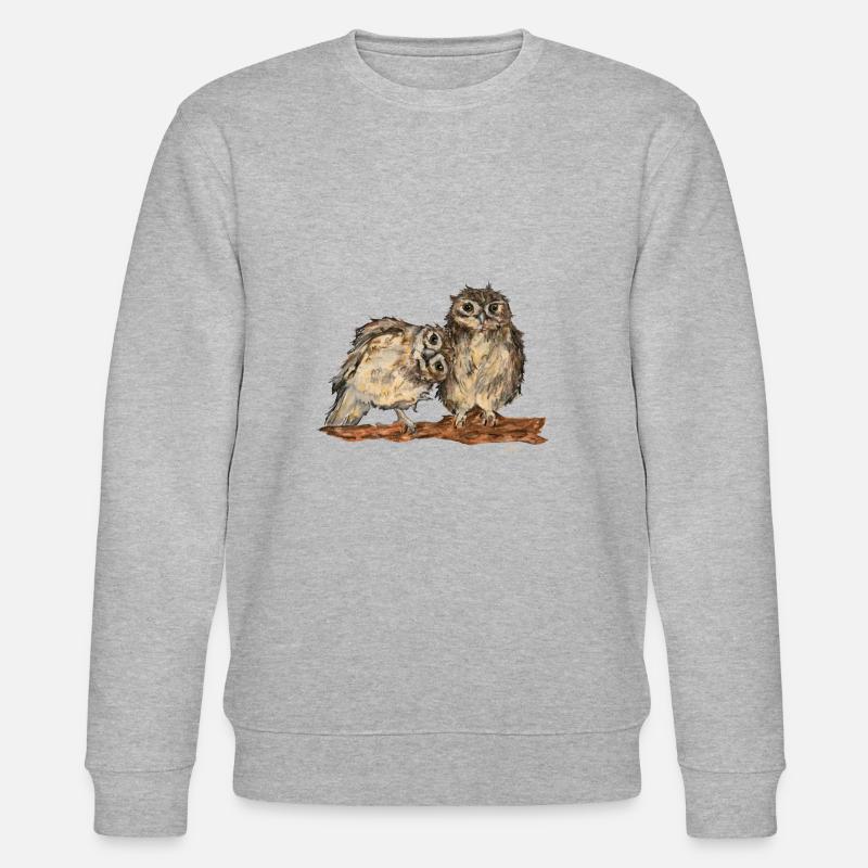 Eulen - Stanley/Stella Unisex Bio-Sweatshirt CHANGER  - Grau meliert